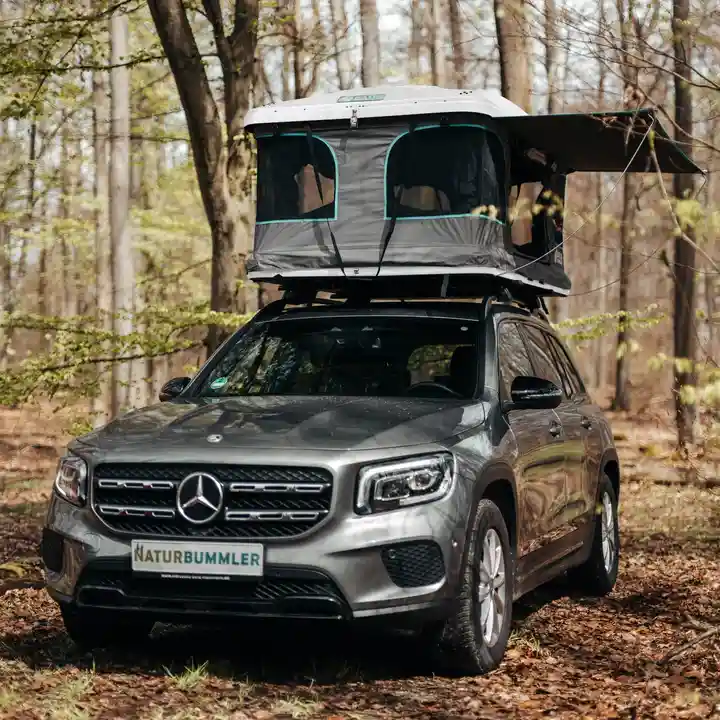 naturbummler dachzelt flitzer I hartschale wald