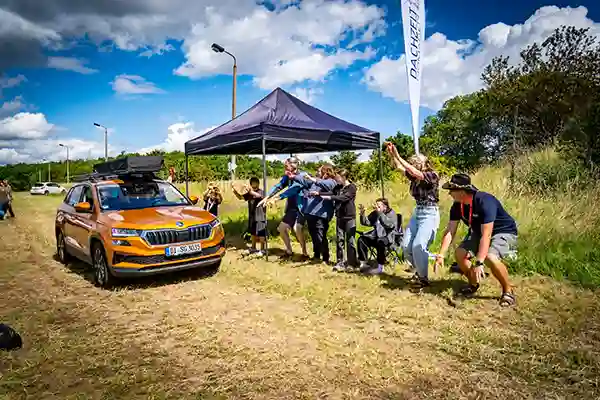 DACHZELT CAMP Thüringen Lagerfeuer