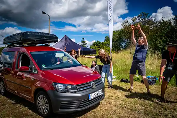 DACHZELT CAMP Thüringen Lagerfeuer