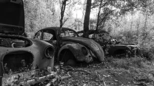 Dachzelt Reise Schweden Autofriedhof