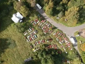 Dachzelt Reise Schweden Autofriedhof