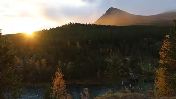 berge wald abendstimmung herbst