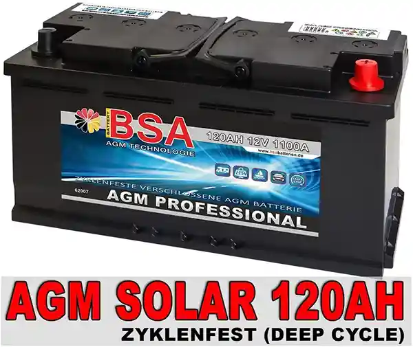 Versorgungsbatterie 12V 120Ah Solar Wohnmobil Boot Mover Schiff AGM Gel Batterie 100AH