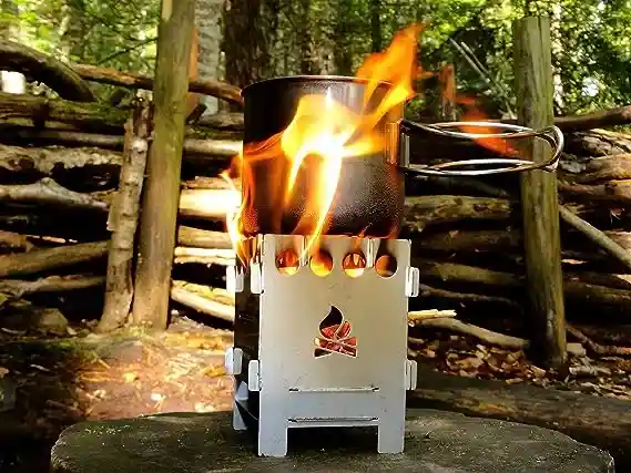 Bushbox Edelstahl hobo ofen feuer wald kochen unterwegs