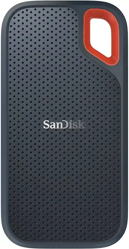 SanDisk Old Version Portable SSD externe SSD 500 GB (Old Version Festplatte mit SSD Technologie 2,5 Zoll, 550 MB/s Übertragungsraten, stoßfest, AES-Verschlüsselung, wasser- und staubfest) grau