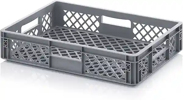 Bäckerkiste Cateringbox 60 x 40 x 12 durchbrochen inkl. gratis Zollstock