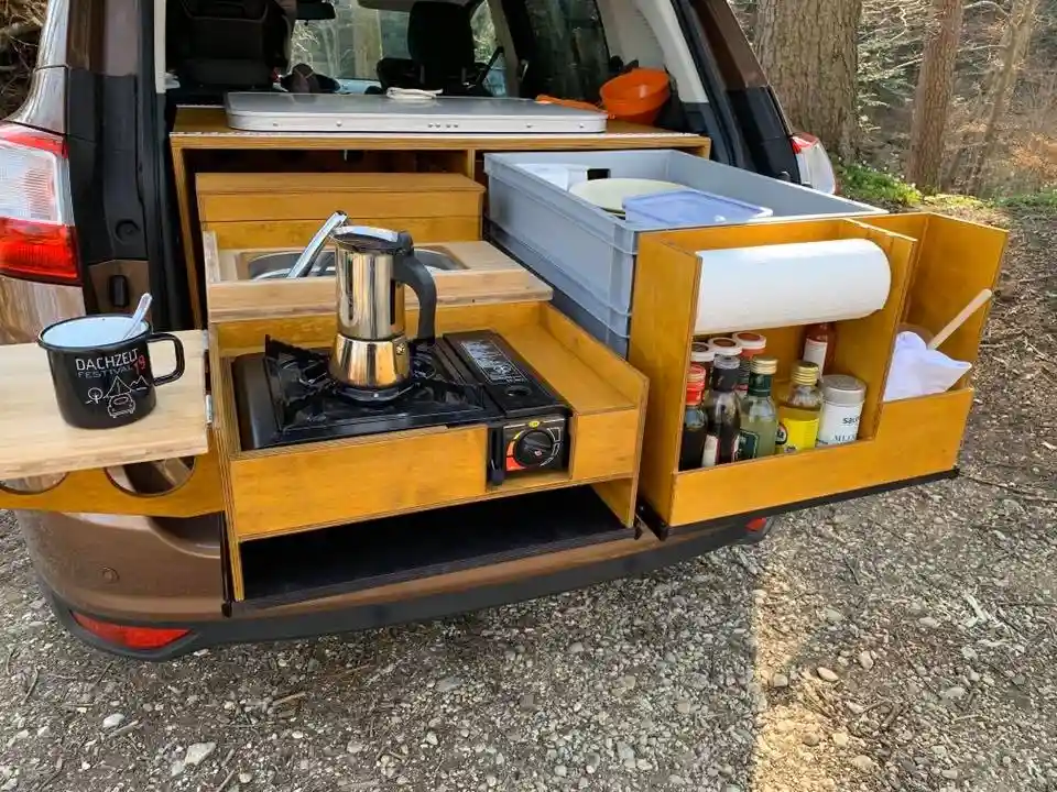 gaskocher kaffee heckausbau kochen unterwegs campingkocher