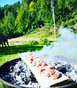 Asado gauchostyle feuerküche spezialiät südamerika