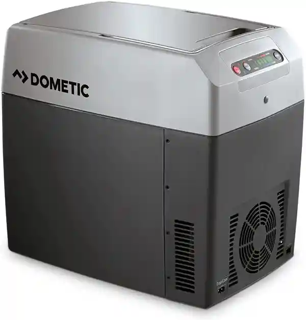 DOMETIC TropiCool TC 21FL - tragbare elektrische Kühlbox, 21 Liter, 12/24 V DC/ 220 - 240 Volt AC für Auto, Lkw, Boot, Reisemobil und Steckdose, Grau