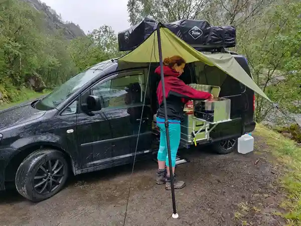 Regen, dachzelt, tarp