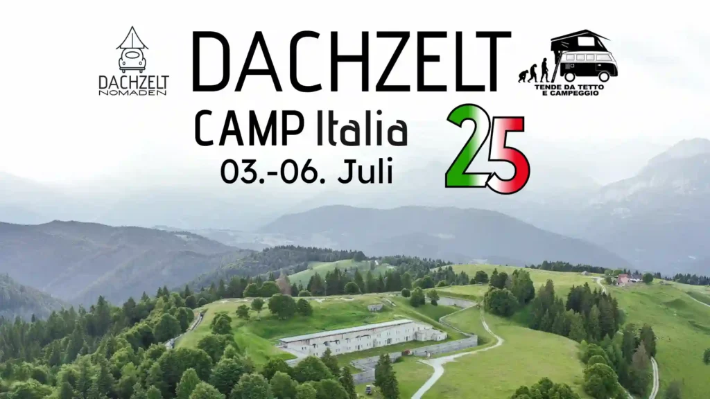 DACHZELT CAMP Italia Teaser mit Datum