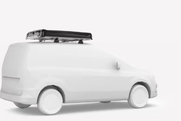 Decathlon Dachzelt ABS Hartschale Fresh & Black - Quechua × NaïtUp 2 Personen auf pkw geschlossen