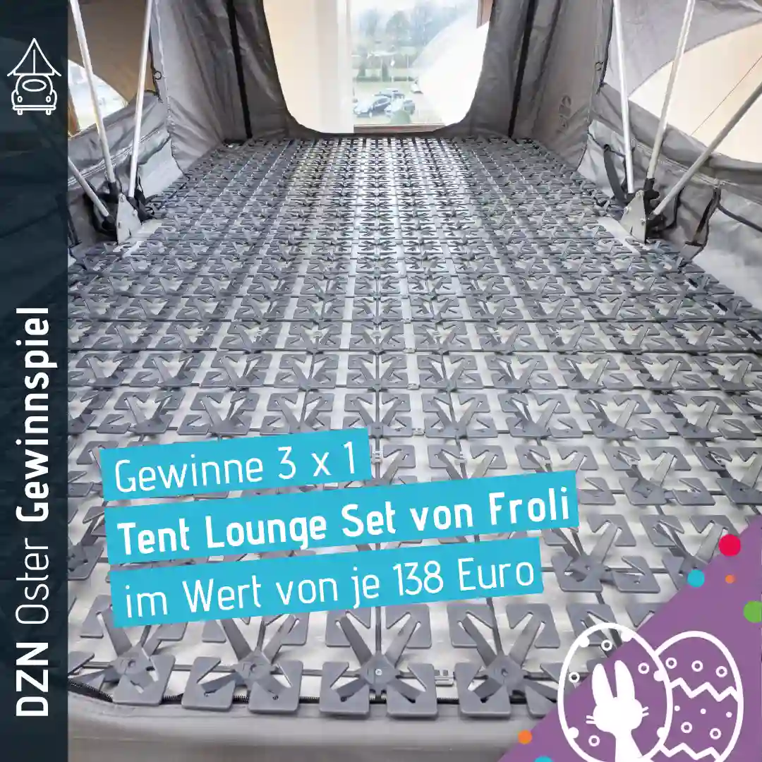 Dachzeltnomaden Ostergewinnspiel Osterei 8 Froli Tent Lounge Set
