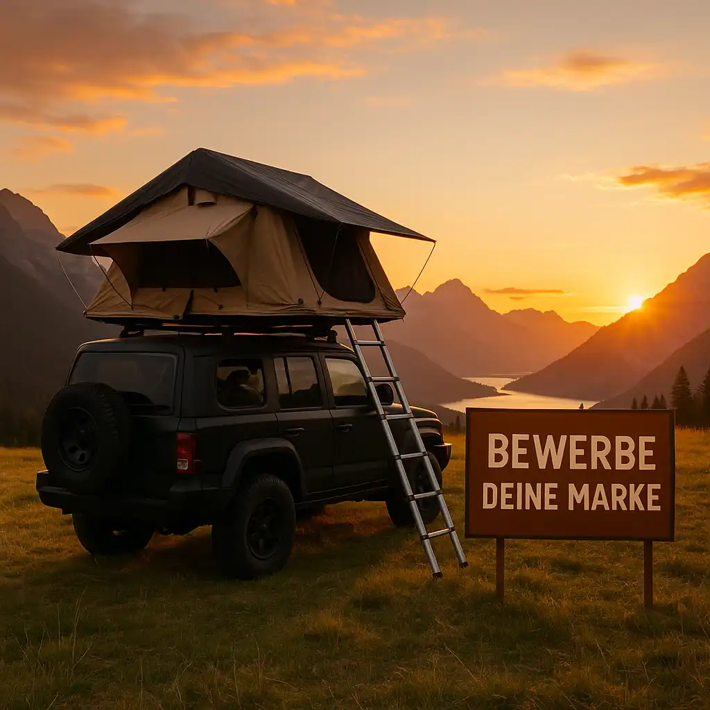 werbung beratung termin dachzelt berge sonenaufgang