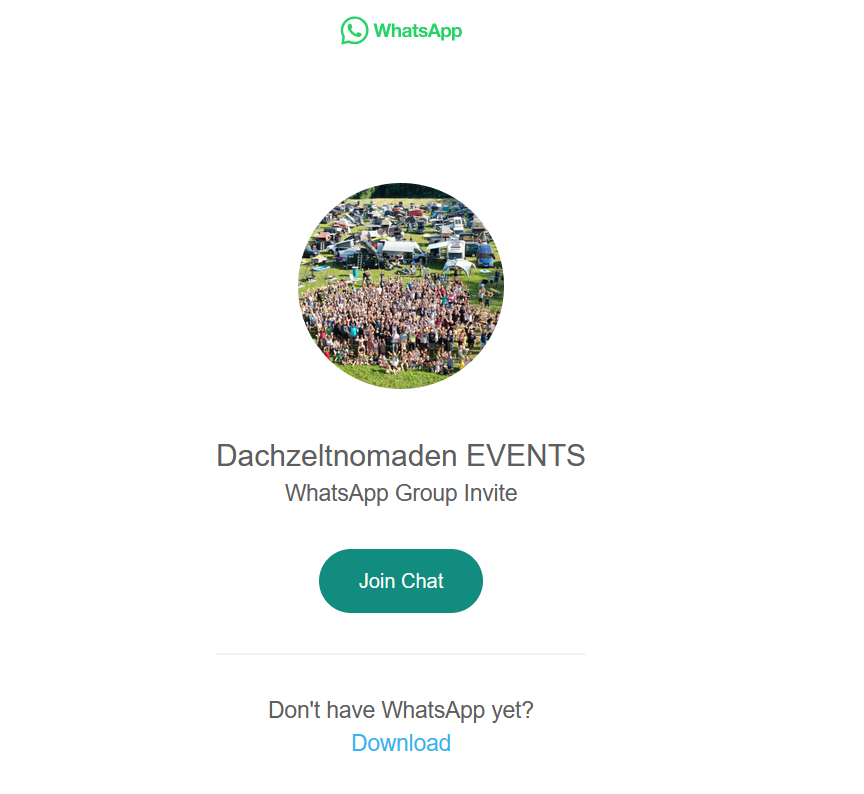 whatsapp gruppe beitreten desktop dachzeltnomaden