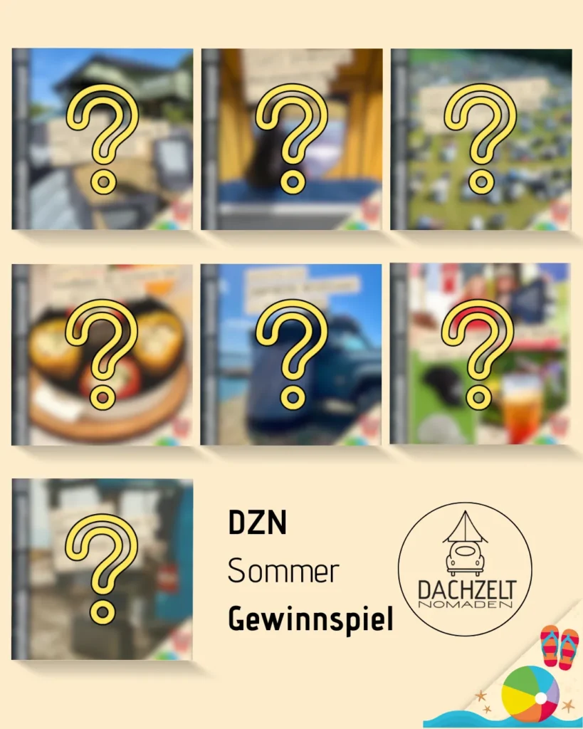 Collage Dachzeltnomaden Sommer Gewinnspiel 2025