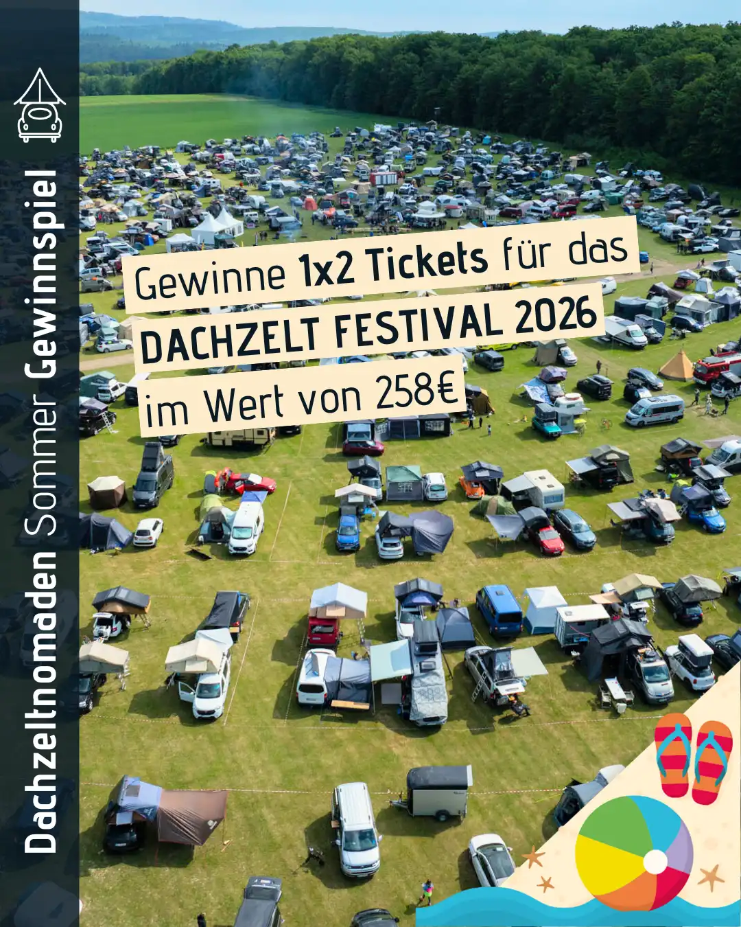 Dachzeltnomaden Sommergewinnspiel 2025 DZF 2026 Tickets