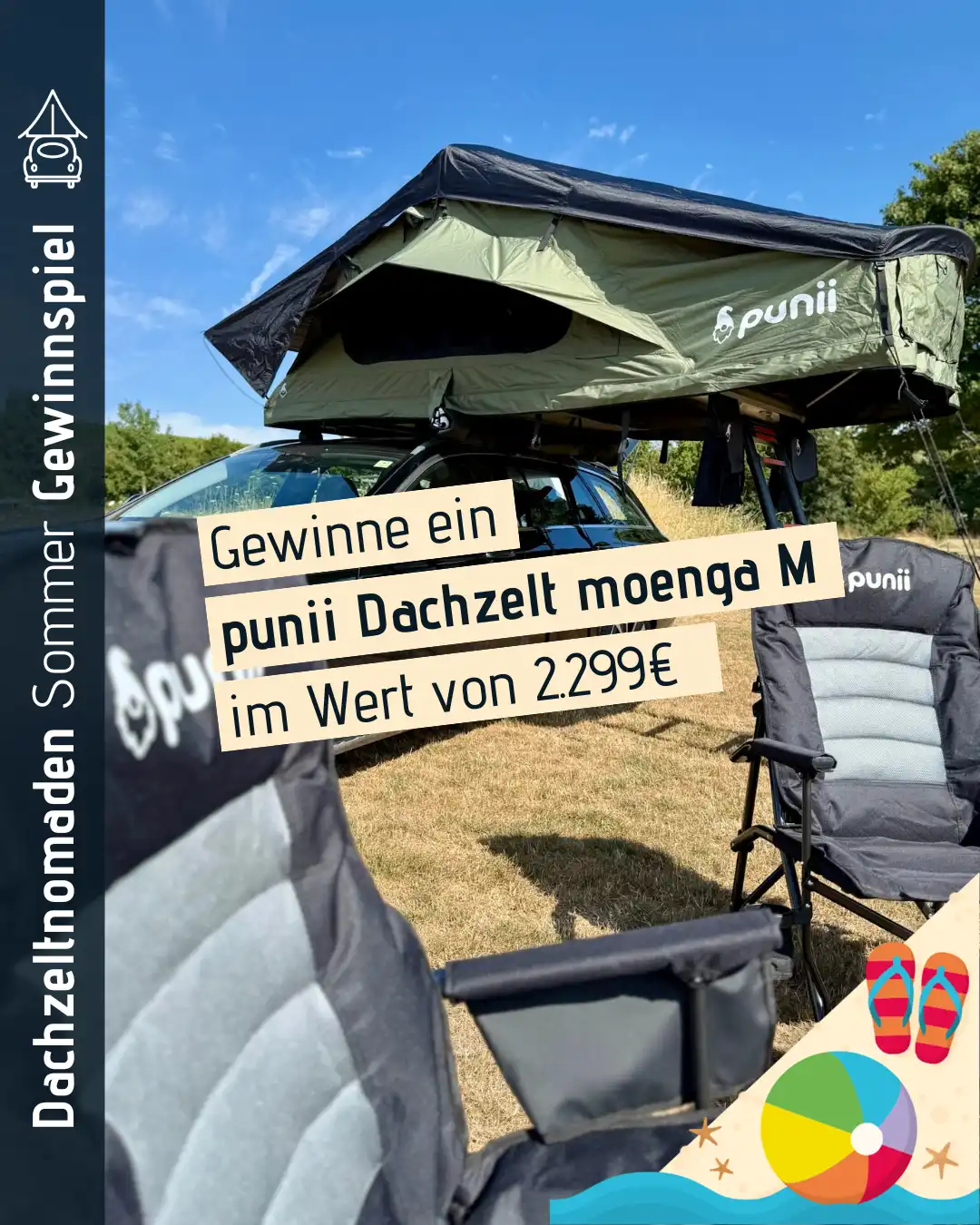 Dachzeltnomaden Sommer Gewinnspiel punii Dachzelt