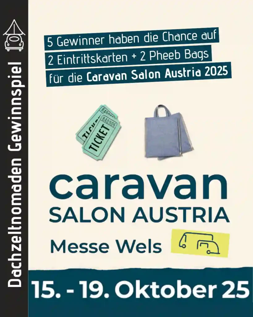 Dachzeltnomaden Gewinnspiel Tickets für den Caravan Salon Austria