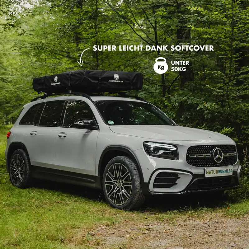 naturbummler loft-light klappdachzelt verpackt auf pkw