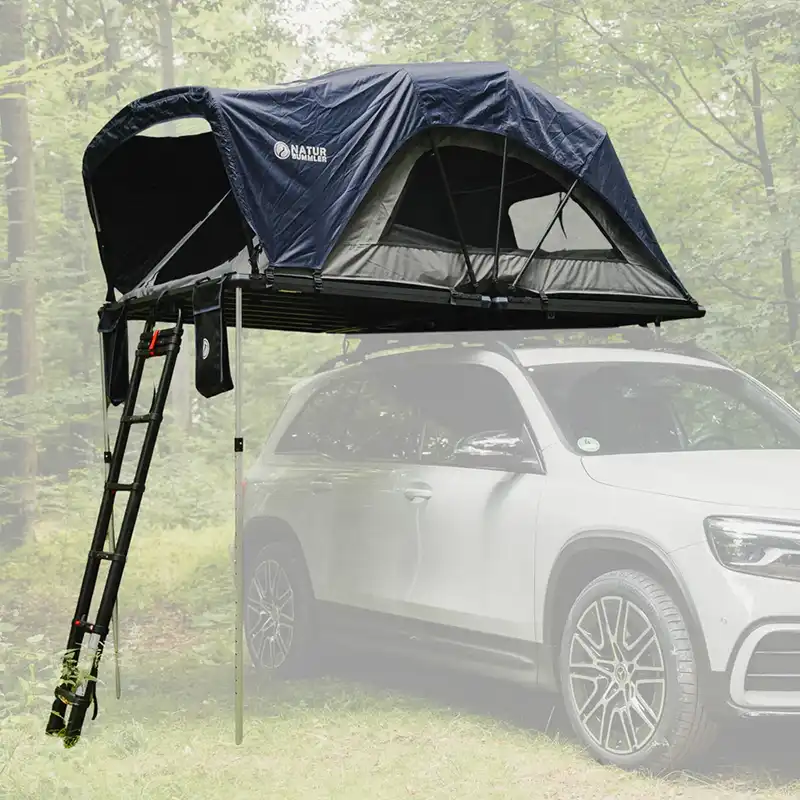 naturbummler loft-light klappdachzelt offen auf pkw