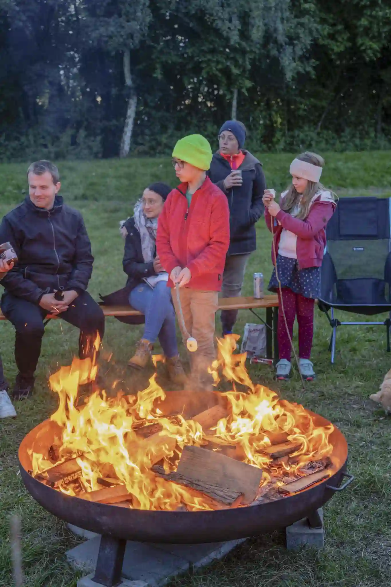 DACHZELT CAMP Bayern 25 Lagerfeuer