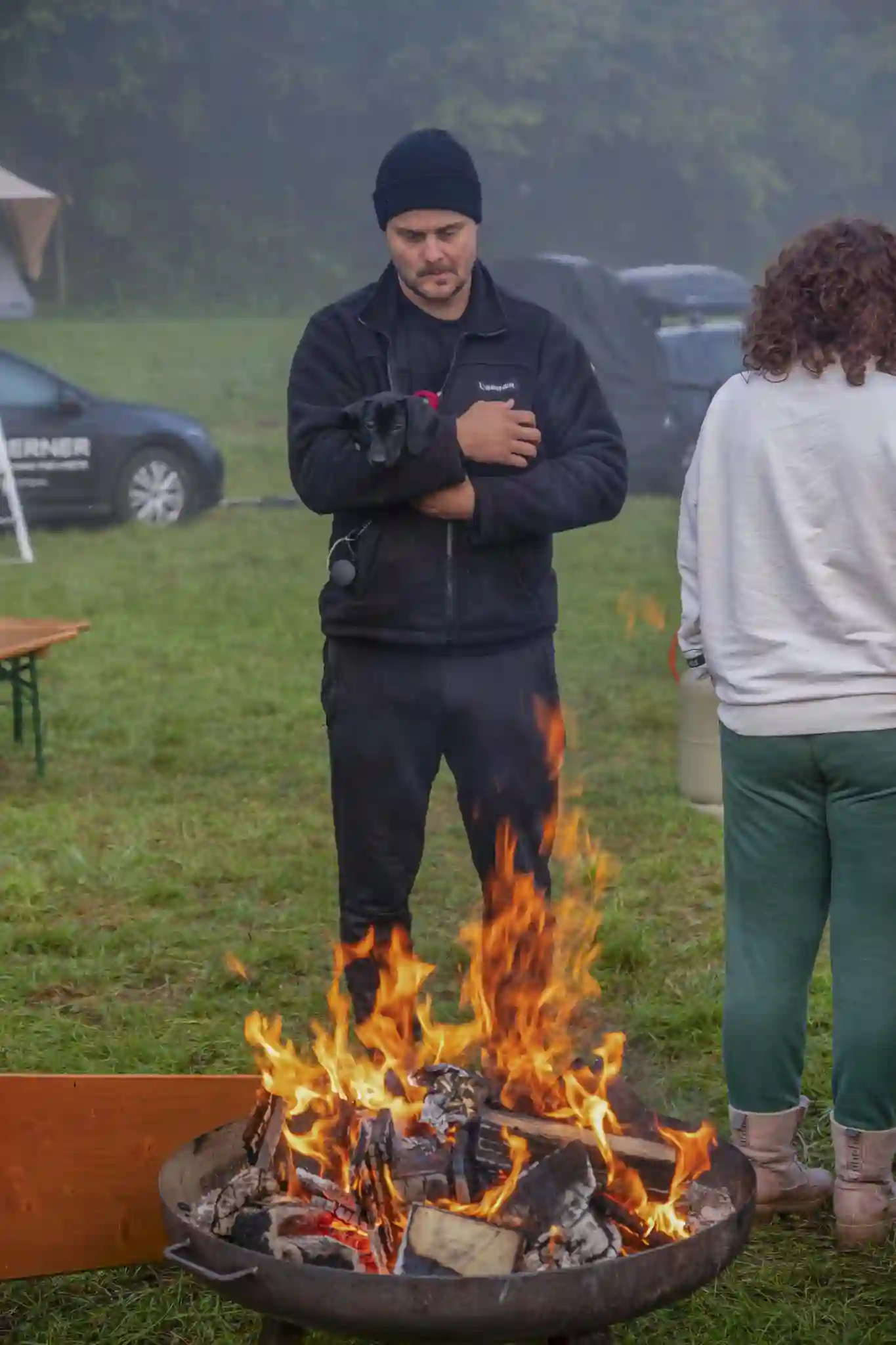 DACHZELT CAMP Bayern 25 Lagerfeuer