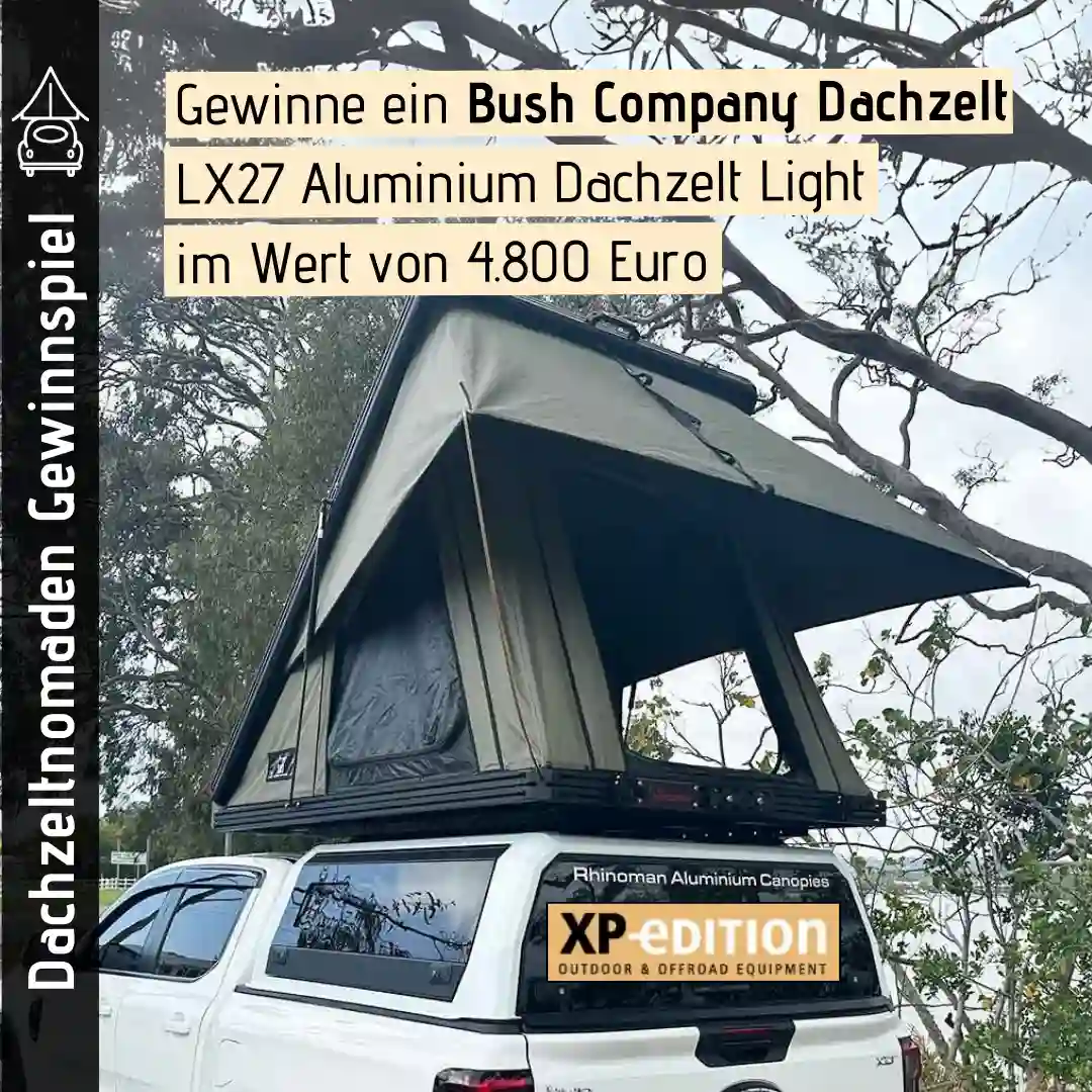 Dachzeltnomaden Gewinnspiel mit XP-edition Dachzelt Bush Company