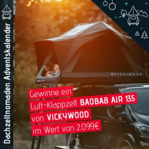 Dachzeltnomaden Adventskalender 2025 VICKYWOOD BAOBAB Dachzelt