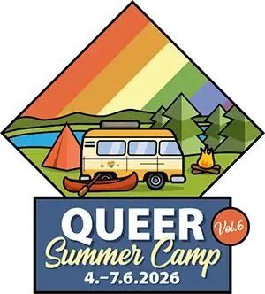 dachzeltnomaden-dachzelt-messen-treffen-queer-sommer-camp- queer sommer camp 2026 logo dachzelt treffen