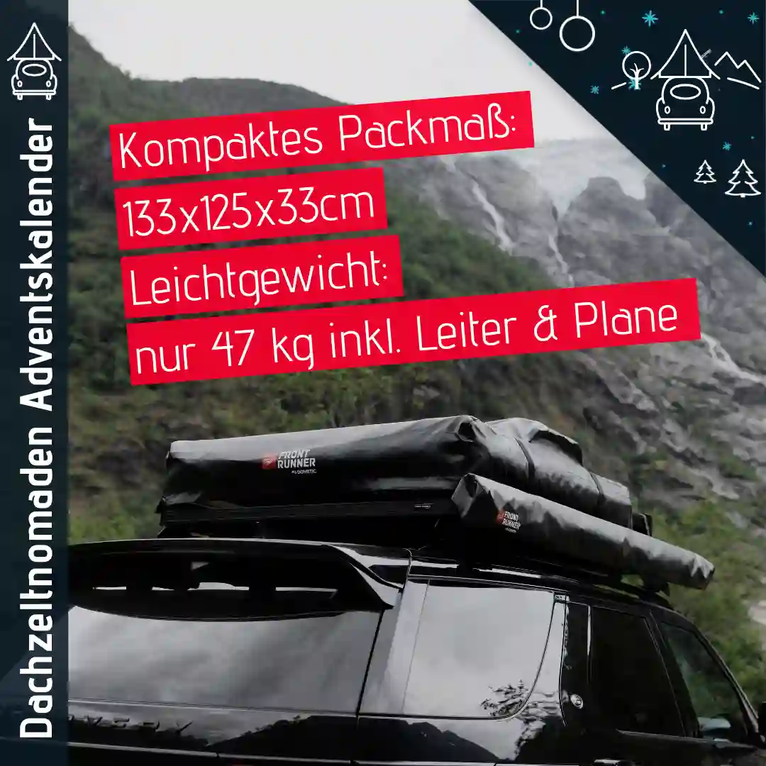 Dachzeltnomaden Adventskalender 2025 FRONT RUNNER DOMETIC FEATHERLITE Dachzelt
