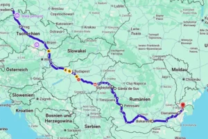 rumaenien reise dachzelt finja hinfahrt