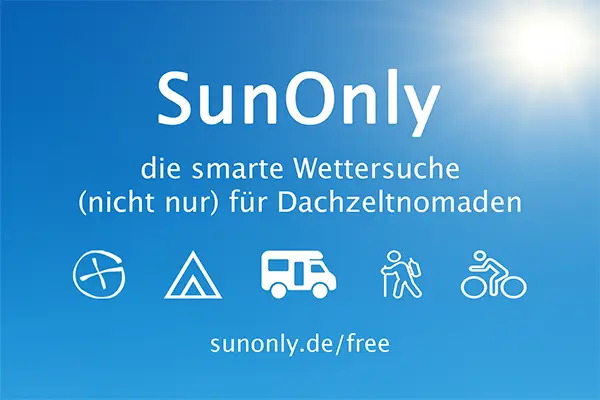 Dachzeltnomaden SunOnly Dachzelt Wetter App