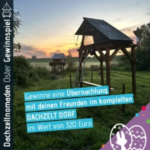 Dachzeltnomaden Ostergewinnspiel Osterei 2 DACHZELT DORF Gutschein