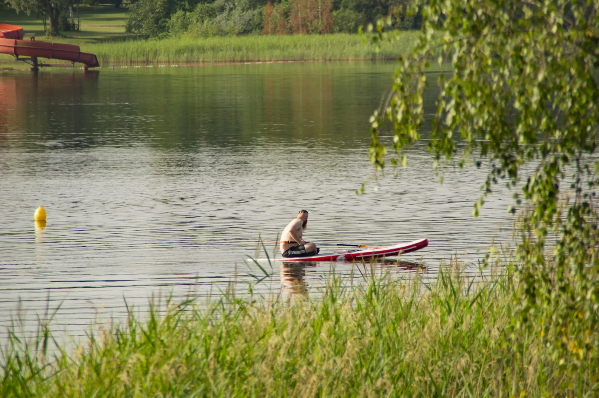 Badesee am DACHZELT Sommer CAMP 2026 im Erholungspark Mondsee