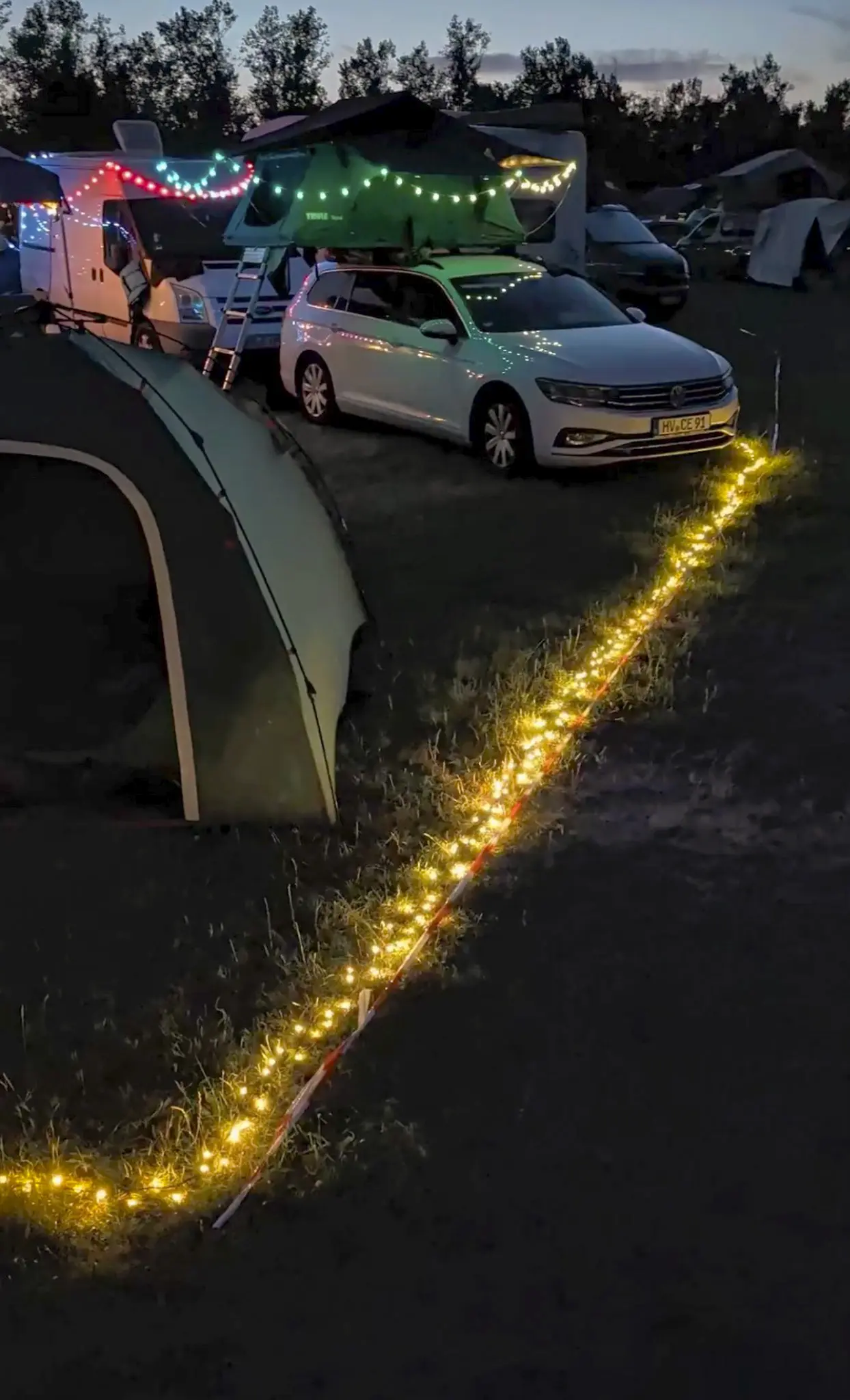 Abendstimmung über dem Camp-Areal am Mondsee