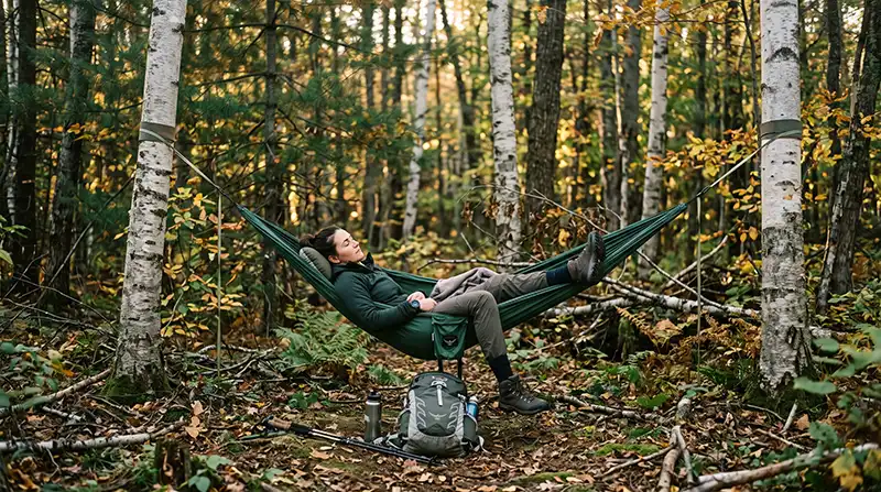 wildcampen haengematte